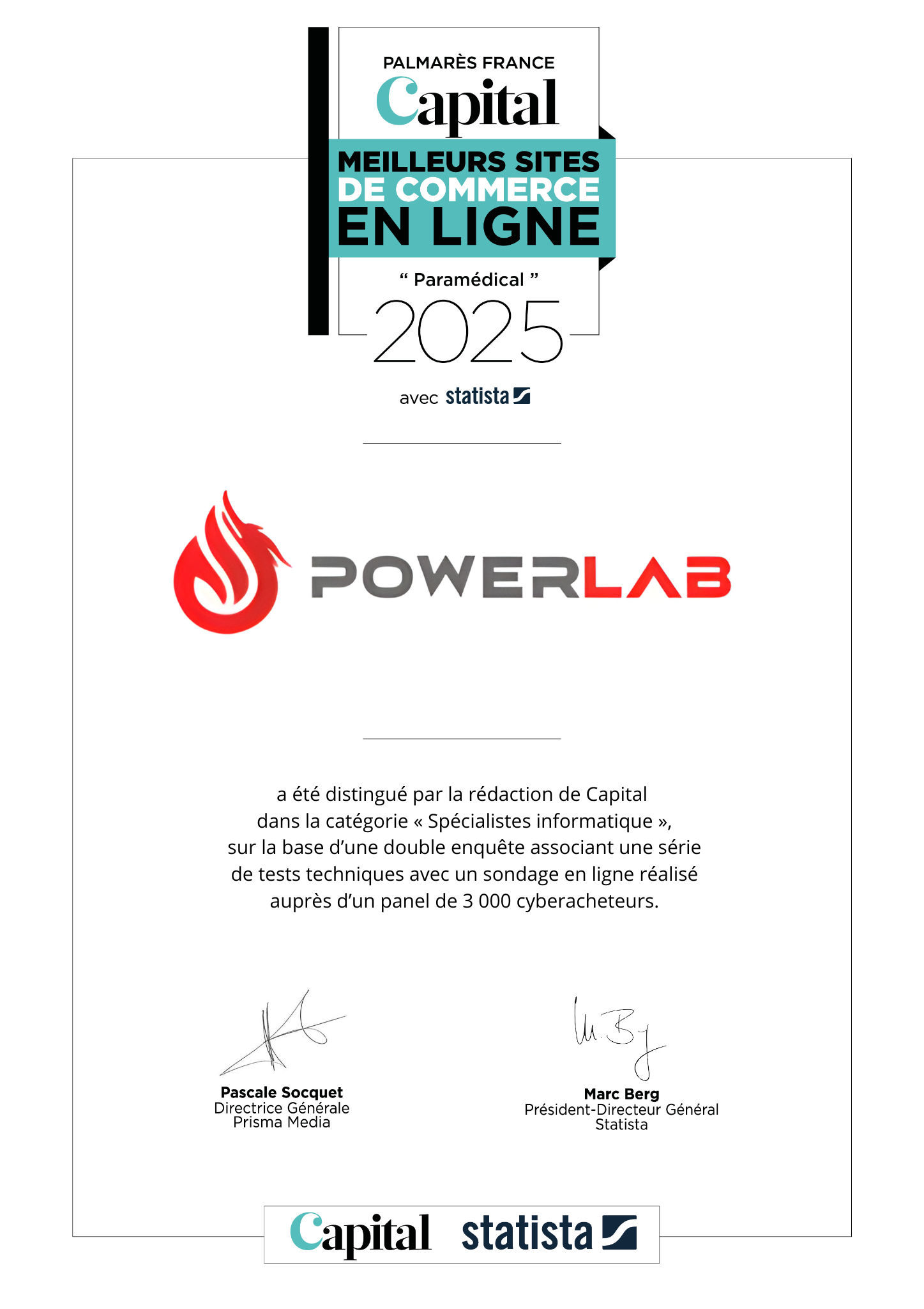 Certificat Capital 2025